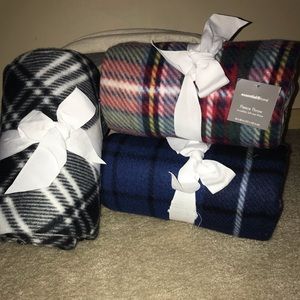 Plaid Fleece Throw 50x60in